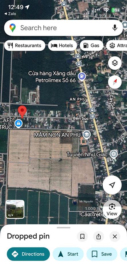 Bán lô đất mặt tiền bến súc, an phú, củ chi (10x54m) có 300m2 thổ giá chỉ 5.3 tỷ