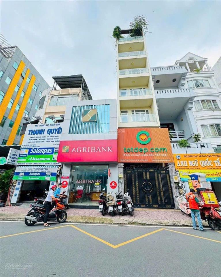 Tin thật 100%! bán nhà 8 tầng mt sư vạn hạnh. phường 9 q5. dt 8,4x24m. cn 182m2. giá 65 tỷ