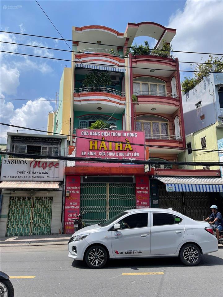 Đầu tư có lời! mt lê quang định p. 7  q. bình thạnh. dt 4,7x18m cn 68m2, 5 tầng, giá 21,5 tỷ