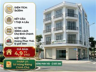 Thanh toán 1,5 tỷ sở hữu nhà phố mặt tiền đường 30m hoàng phan thái, bình chánh, tphcm