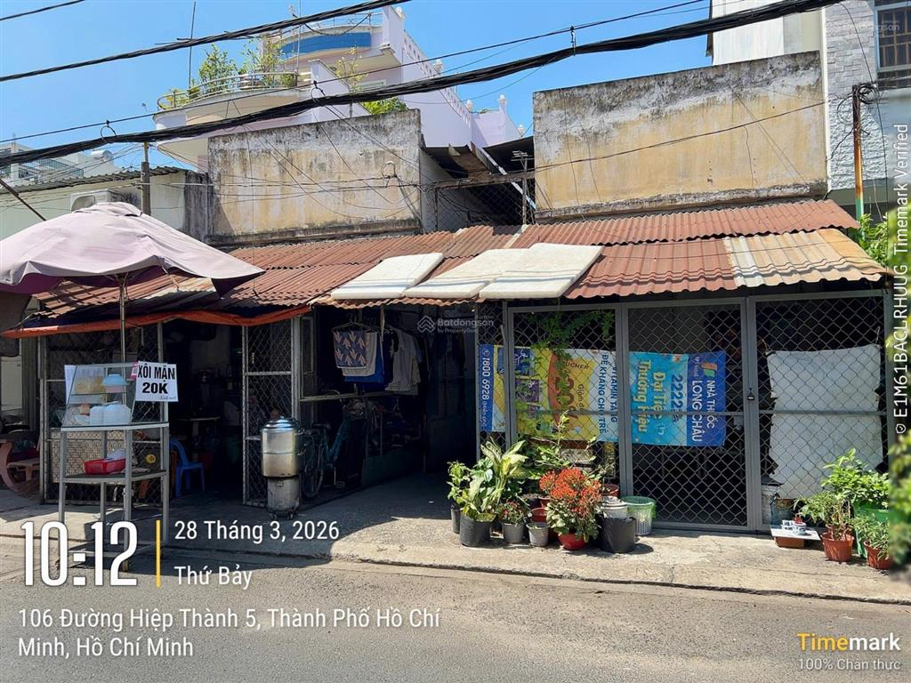 Rẻ hơn thị trường  mặt tiền 8x25m đường chợ hiệp thành gần cổng khu công nghiệp
