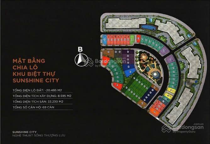 Bán căn biệt thự shophouse 5x tỷ trong khu sunshine city  ciputra. dt 150m2x5t, sổ đỏ cc, giá tốt
