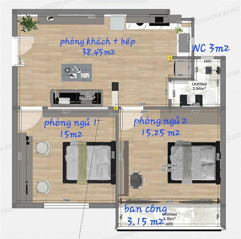 Chung cư lê văn duyệt 60m2, nhà mới đẹp full nội thất mới hơn 3 tỷ, sổ hồng
