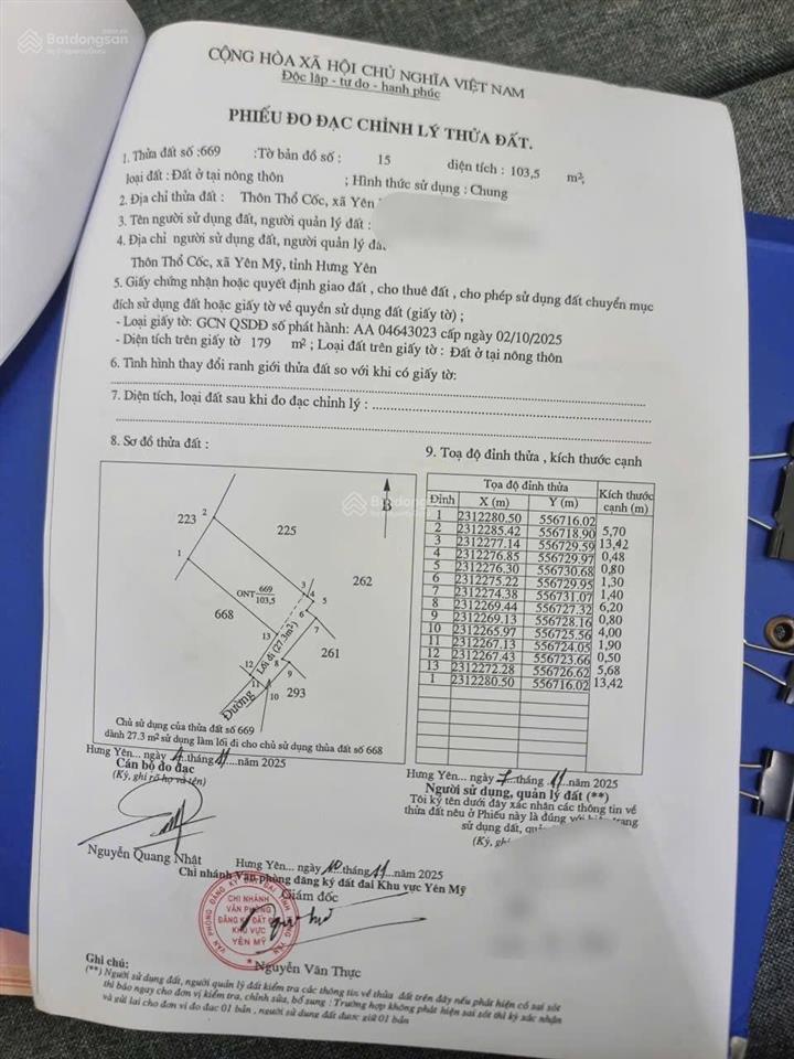 Hiếm bán lô đất vị trí đẹp tài chính công nhân tại tân lập, yên mỹ, hưng yên