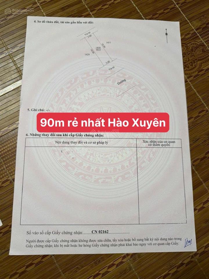Hiếm bán lô đất 90m2 vị trí đẹp tại hào xuyên, tân lập, yên mỹ, hưng yên