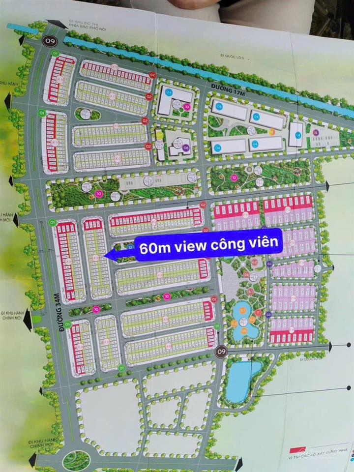 Bán lô đất 60m chính chủ view công viên phố nối house hưng yên.  0978 503 ***