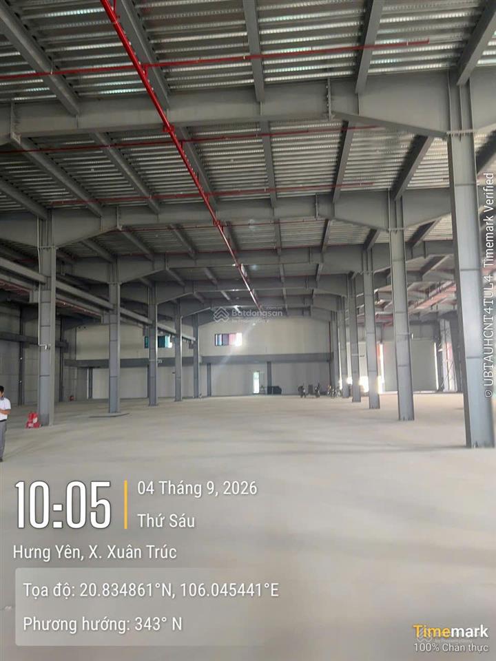 Cho thuê kho kcn số 3, yên mỹ, hưng yên. 3500m pccc tự động thu hút nhiều ngành nghề. 72nghìn/m2/th
