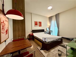 Cho thuê studio ban công view sông de la sol, tôn thất thuyết, 14 triệu, 38m2, nhà nội thất mới