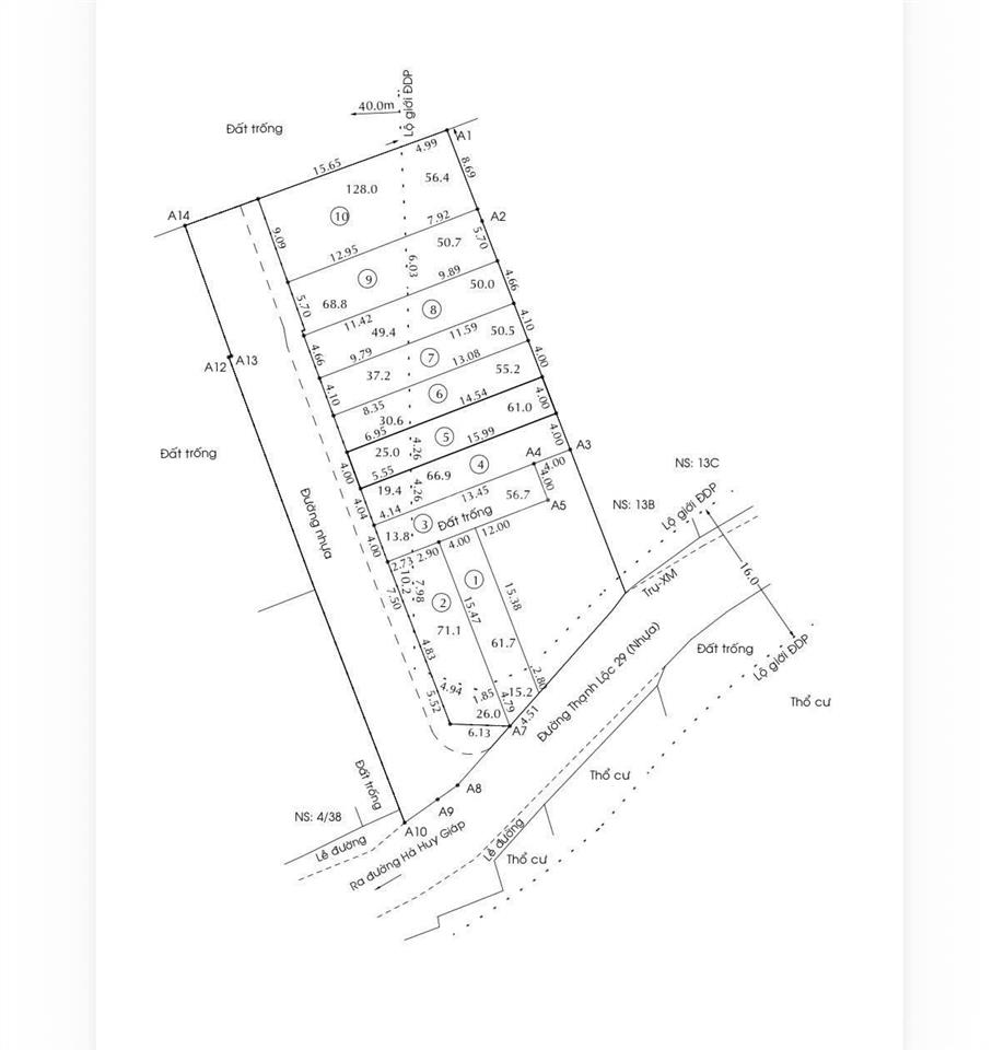 Bán lô ngang gần 5m ngay phường thạnh lộc, đường cực đẹp chỉ nhỉnh hơn 4 đồng