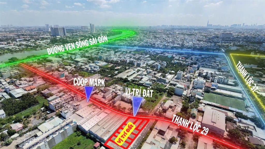 Bán lô ngang gần 5m ngay phường thạnh lộc, đường cực đẹp chỉ nhỉnh hơn 4 đồng