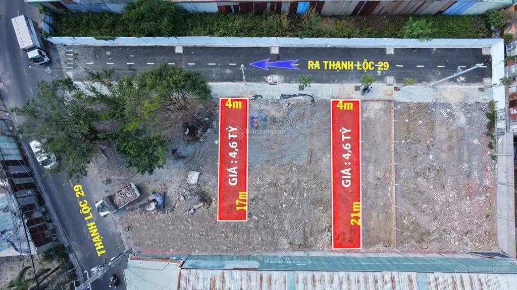 Bán lô ngang gần 5m ngay phường thạnh lộc, đường cực đẹp chỉ nhỉnh hơn 4 đồng