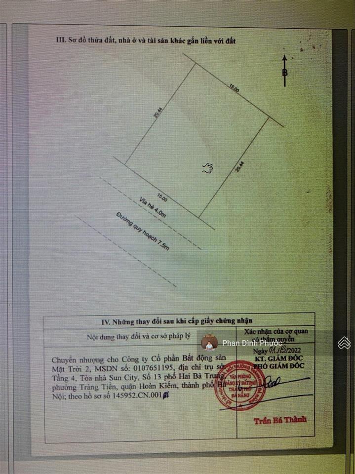 Bán đất biệt thự đường thái văn lung  ngang 15m  hòa xuân