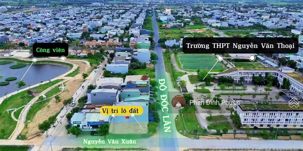 Lô góc 2mt đô đốc lân (10,5m) & nguyễn văn xuân  hòa xuân