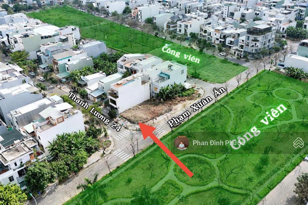 Bán lô góc phạm xuân ẩn và thanh lương 24  view công viên, hòa xuân