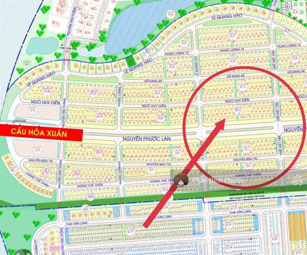 Hàng hiếm trục nguyễn phước lan  khu đảo 1, gần cầu hòa xuân