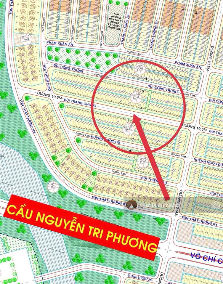 Bán đất bùi trang chước đường 10m5  hòa xuân