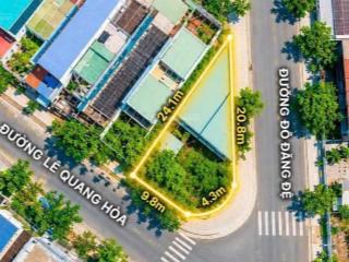 Bán lô góc 2mt khu đảo 1 hòa xuân  góc 2mt đường lê quang hòa và đỗ đăng đệ 207m