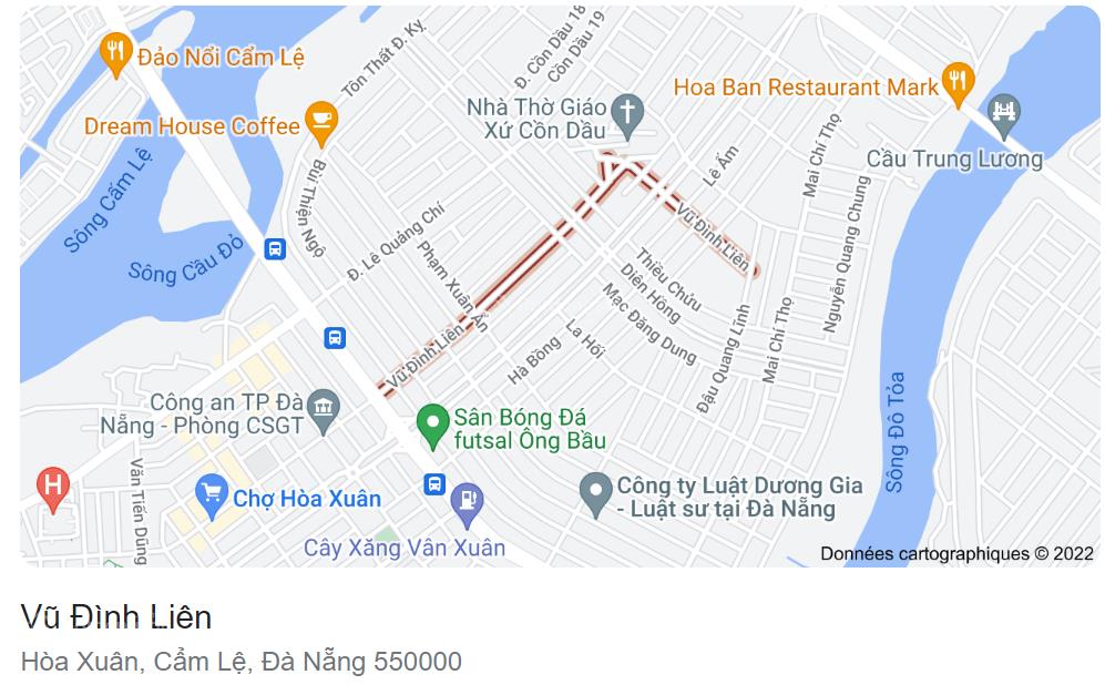 Bán lô đất vũ đình liên, hòa xuân