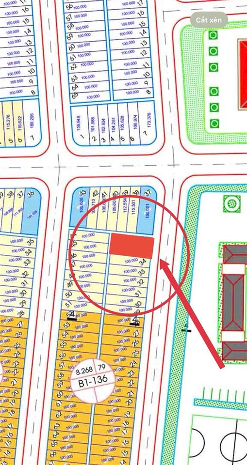 Nắm chủ bán cặp đỗ quỳ kẹp cống  đối diện trường học, công viên