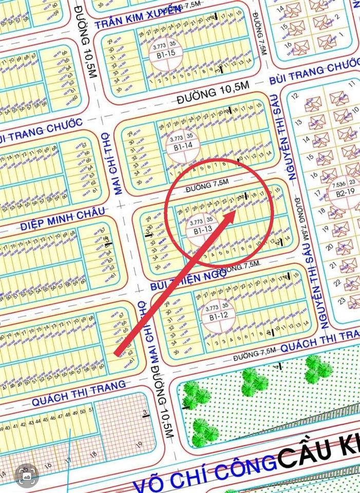 Đất đường diệp minh châu  hòa xuân