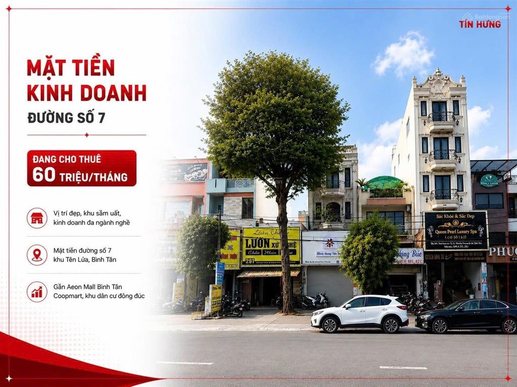 Bán nhà khu tên lửa, mt đường số 7, p. bình trị đông b, 5 x 20m, 3.5 tấm + hầm, giá 29 tỷ.