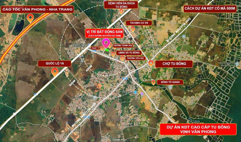 Đất trung tâm tu bông  pk8, kkt vân phong. xuất đầu tư nhỏ 700triệu. đường 6m ô tô quay đầu