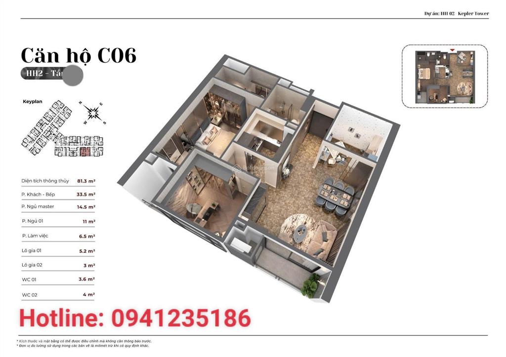 Mới! cập nhật quỹ căn giá tốt chuyển nhượng tòa hh02 kepler, nhận nhà tháng 07/2026. 0941 235 ***