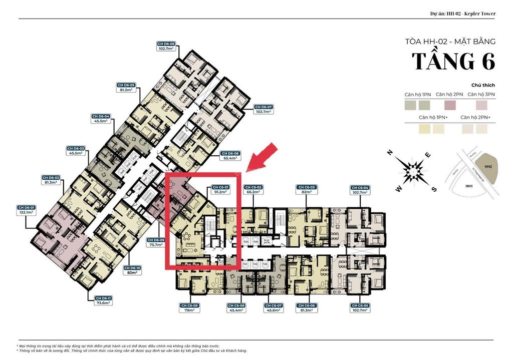 Giá cực tốt! bán gấp trong tuần căn 2pn+, 93m2 tầng đẹp, tòa hh02 kepler land tháng 7/2026 nhận nhà