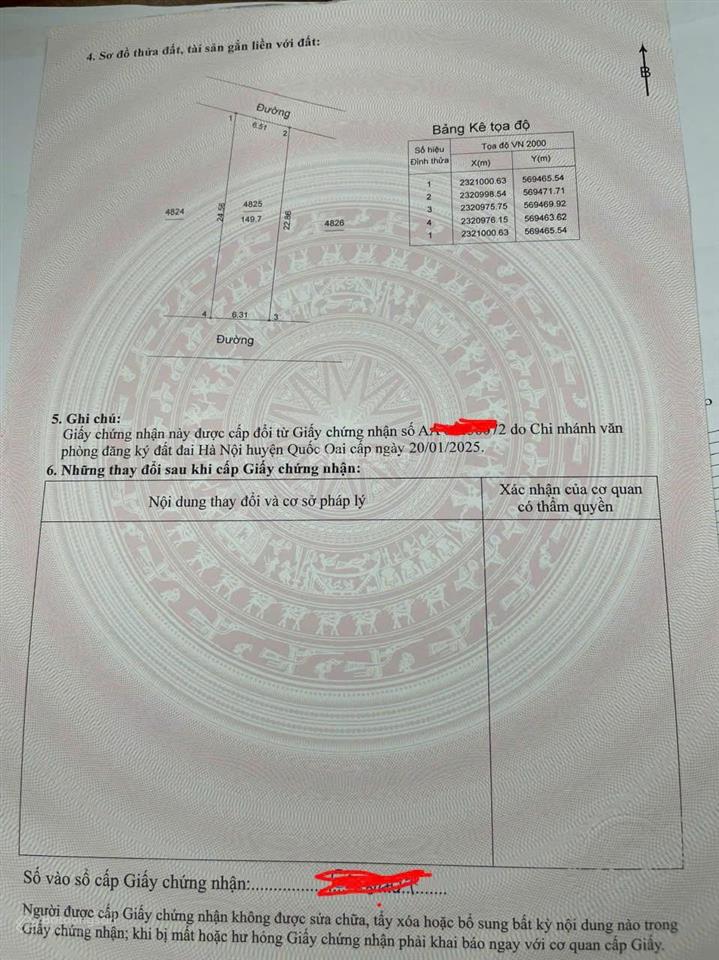 Bán gấp đất 150m2 tại đồng lư, quốc oai giá tốt 750 triệu