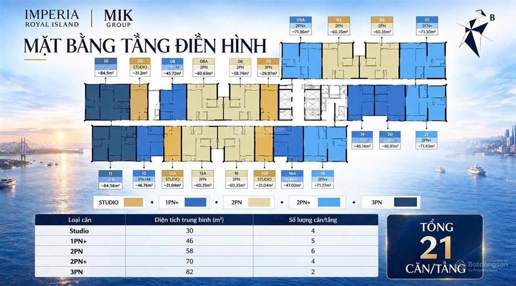 Chỉ 1,5 tỷ sở hữu studio the harbor skyline đảo vũ yên, hải phòng