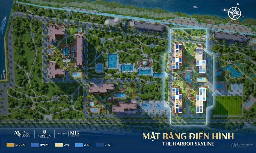 Mở bán căn hộ 1 ngủ the harbor skyline đảo vũ yên, hải phòng