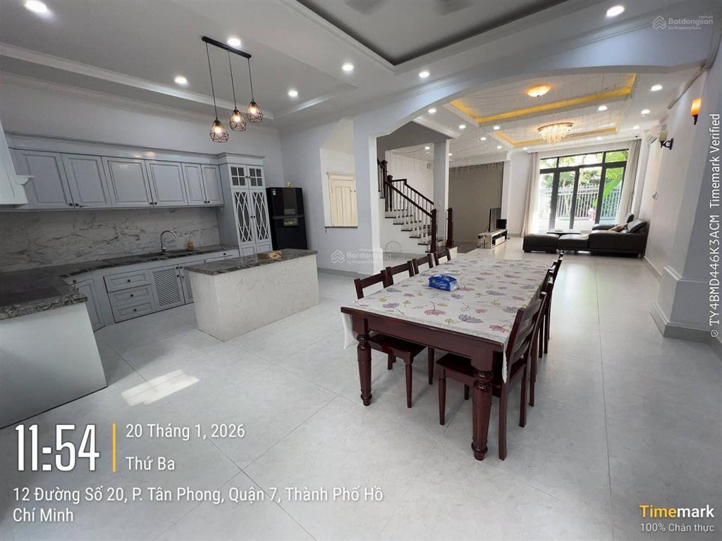 Bán biệt thự sadeco ven sông quận 7 đường số 20, 126m², sổ riêng, giá 23.8 tỷ có tl