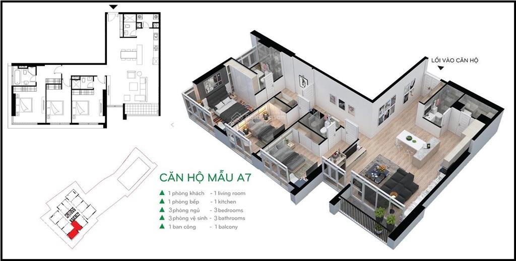 Bán căn hộ 127,4m2, 3pn 2wc tại cầu giấy center point,tầng cao hướng đông nam,view công viên thủ lệ