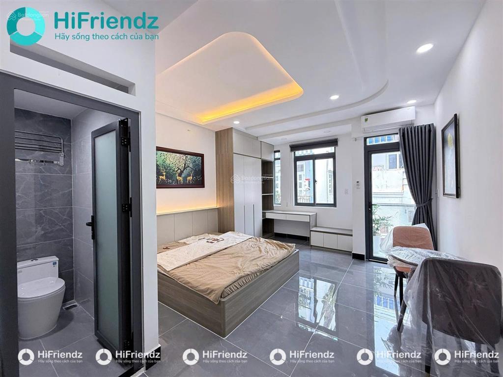 Cho thuê studio ban công, full nội thất tại thích quảng đức, phú nhuận