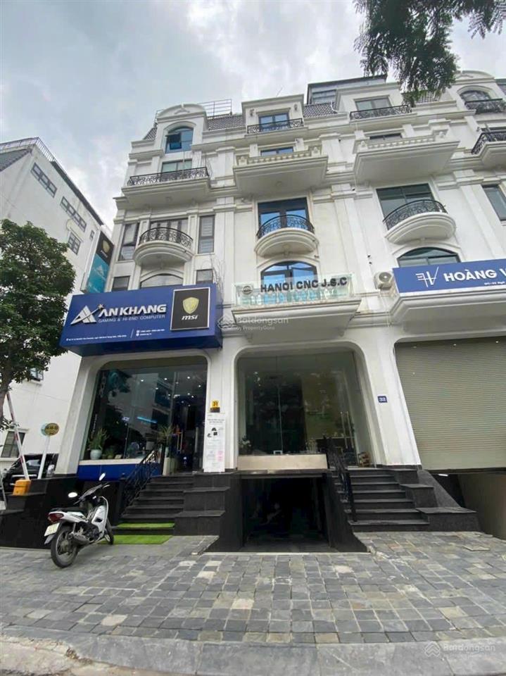 Cho thuê shophouse tôn thất thuyết (dịch vọng hậu) 100m2 xây 7 tầng + 1 hầm có pccc, thang máy
