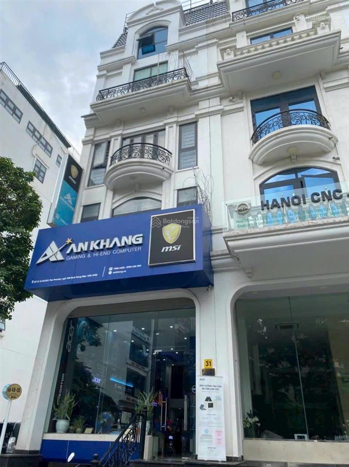 Cho thuê shophouse tôn thất thuyết (dịch vọng hậu) 100m2 xây 7 tầng + 1 hầm có pccc, thang máy