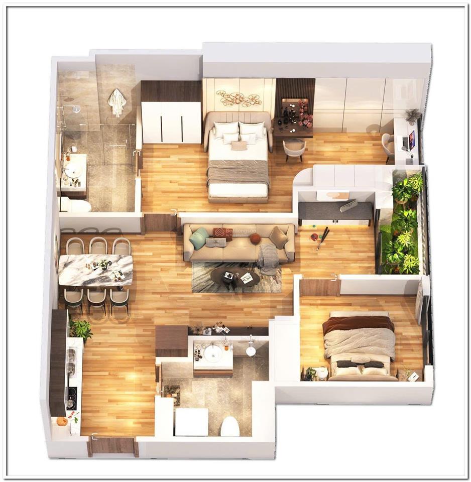 Bán căn hộ chung cư 74m2, 2pn, 1pk, 2 wc, nhỉnh 6 tỷ