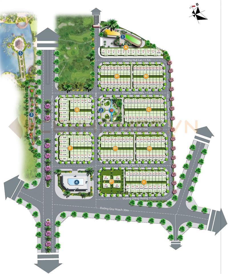Giá đầu tư bán biệt thự đẹp tại green little town 12,5 tỷ, 88m2, nhiều tiện ích