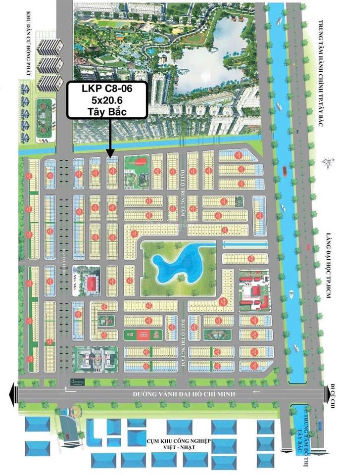 Cắt lỗ nhanh lô đất 102m2 view kênh, mặt tiền đường 16m, giá chỉ 1.250 tỷ