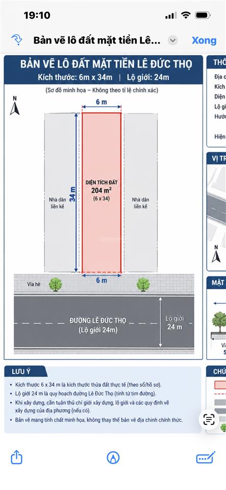 Chỉ 140 tr/m2, mặt tiền lê đức thọ p15 gv. 6 x 34m. khu kinh doanh sầm uất.