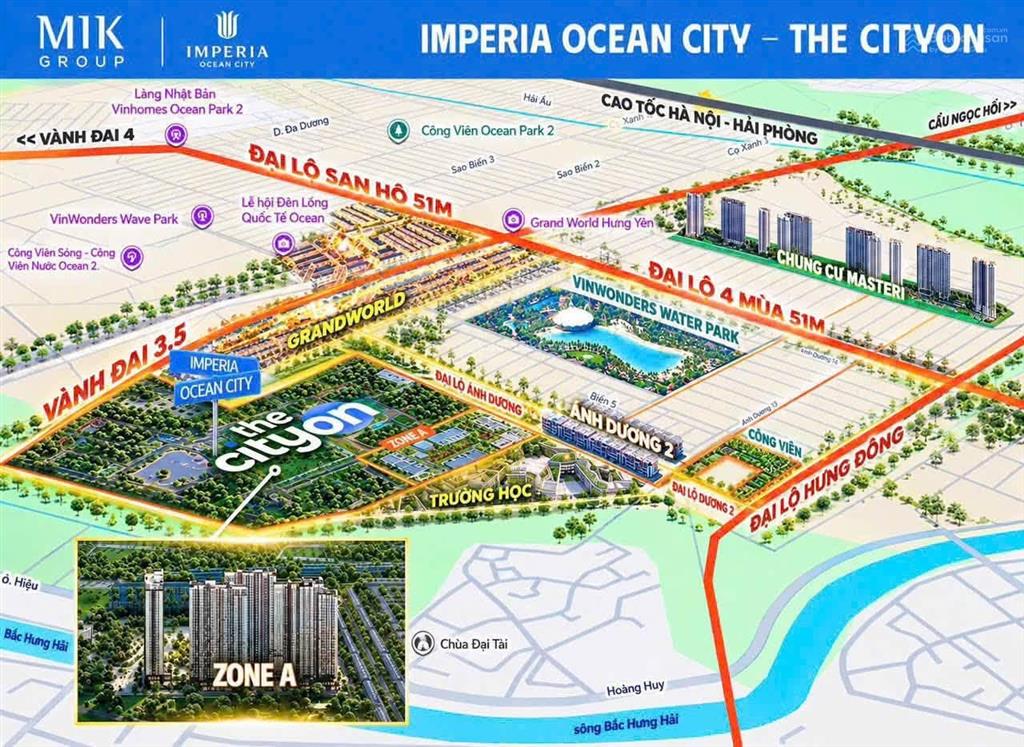 Trung bình chỉ trả 1%/tháng sở hữu căn hộ the cityon ocean park 3 giá 2,7 tỷ 1pn