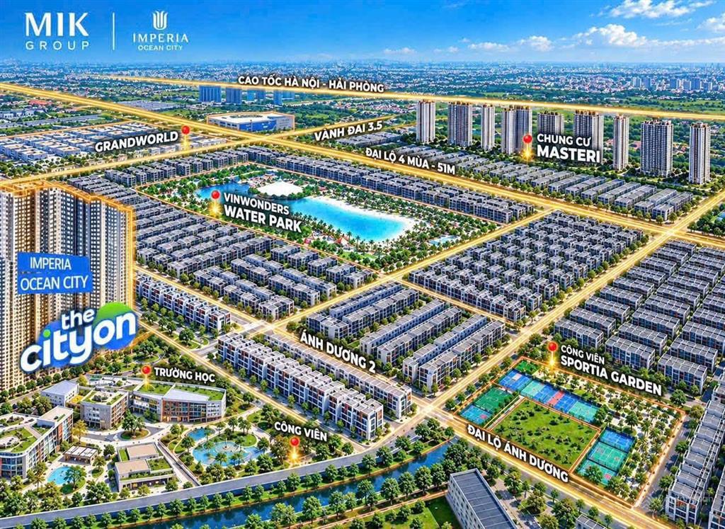 Chỉ 1,7 tỷ/căn hộ the cityon ocean city gần công viên nước ocean park 3, vành đai 3.5, grand world