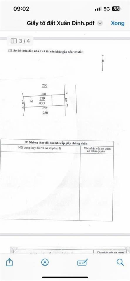 Bán đất tặng nhà 3 tầng mặt phố xuân đỉnh  vỉa hè rộng  ôtô tránh  kinh doanh đỉnh cao