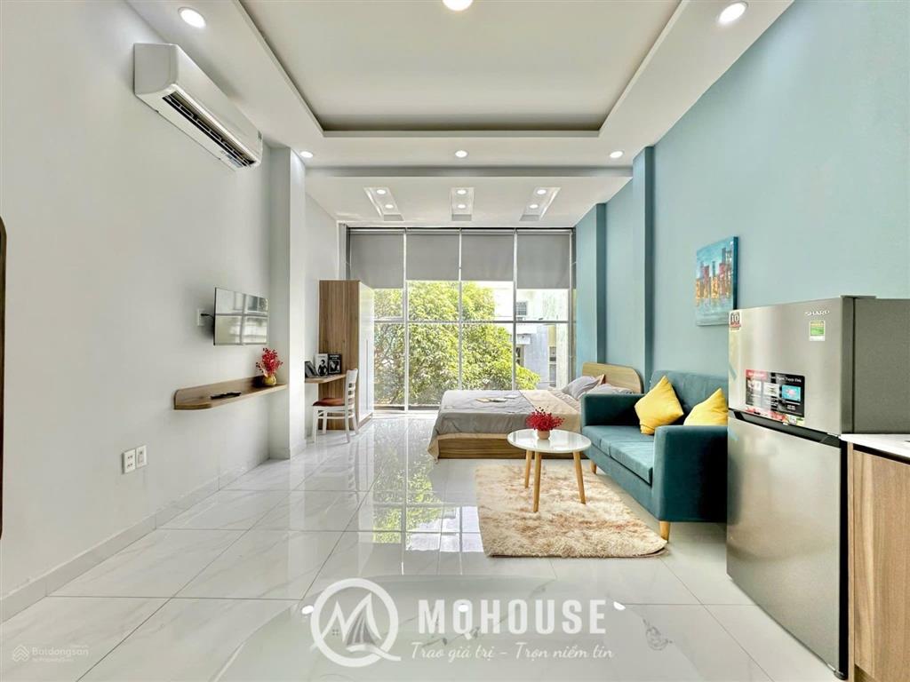 Chdv 1 phòng ngủ 40m2 cửa sổ view kính / full nt / ngay etown cộng hoà