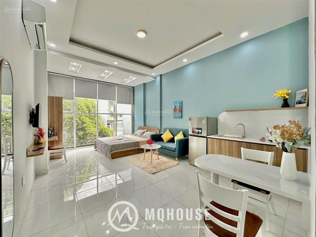 Chdv 1 phòng ngủ 40m2 cửa sổ view kính / full nt / ngay etown cộng hoà