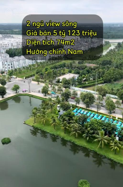 Bán siêu phẩm, 2 ngủ view sông tầng 19 giá bán chỉ 5.123 tỷ lumiere boulevard quận 9