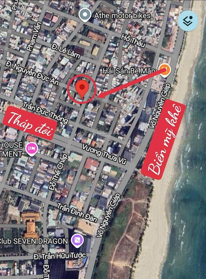 Bán lô mặt tiền đinh đạt 7m5 cách biển 300m phố du lịch apartment & hotel. giá 15tỷ5 thương lượng