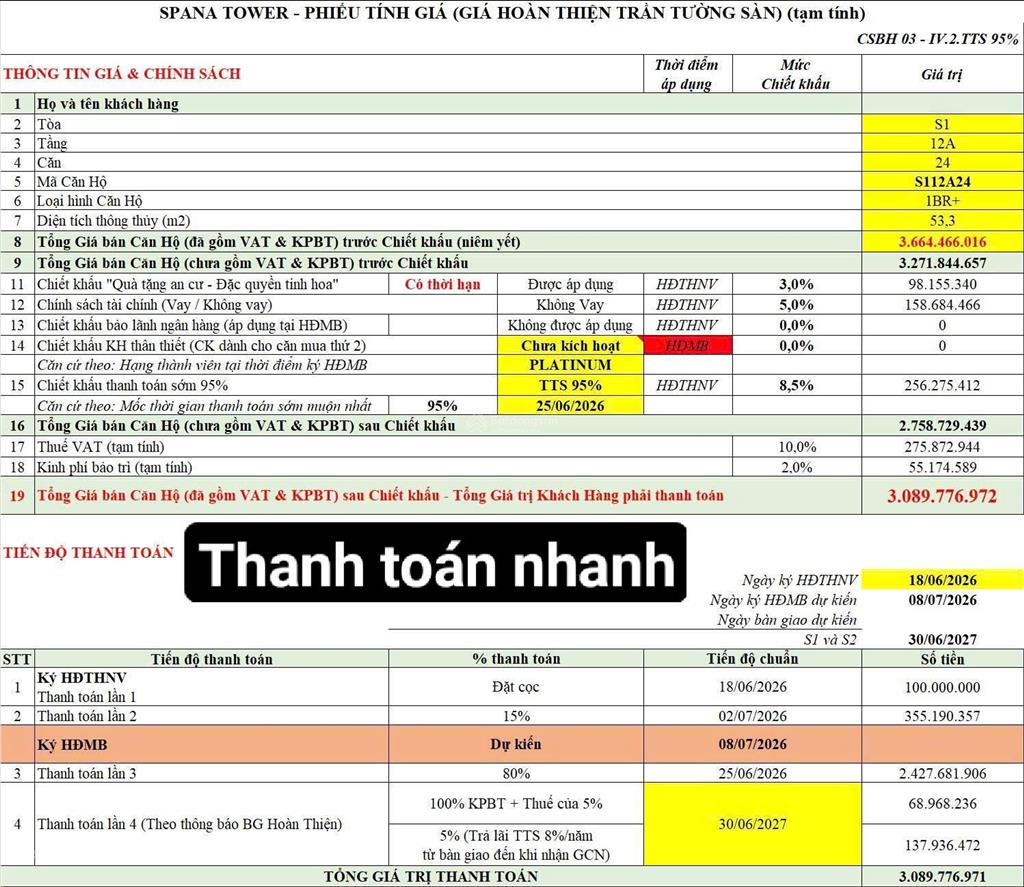 Căn 1pn+, giá gốc từ chủ đầu tư, dự án trực diện sông