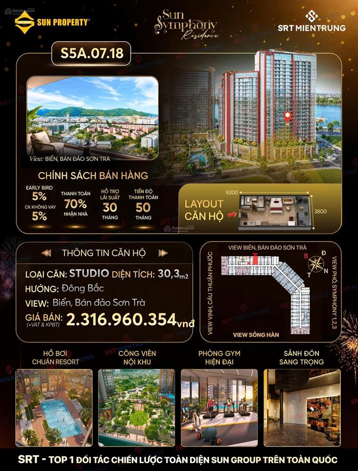 Chỉ 317tr với hình thức vay để sở hữu 1 căn view biển cực đỉnh, vị trí cho thuê dòng tiền tốt