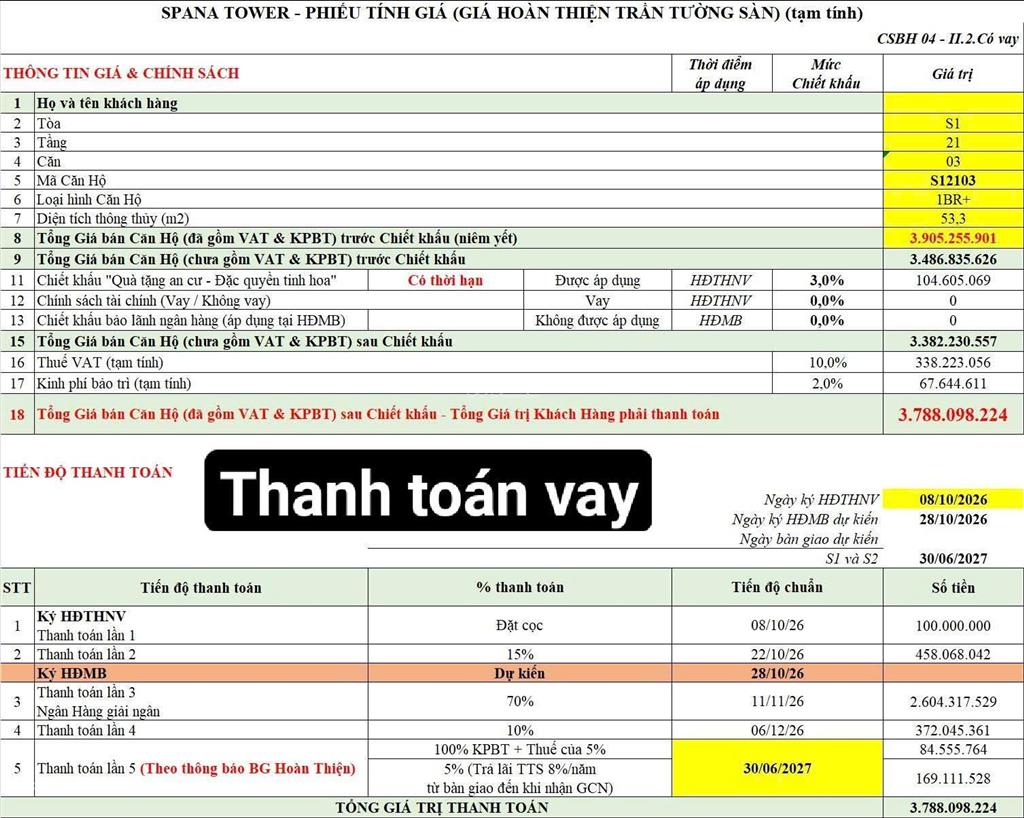 1pn+ spana tầng view cực đẹp, 1 căn hiếm có